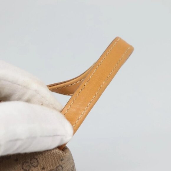 GUCCI Micro GG Supreme Clutch Bag PVC Beige Gold Auth - Picture 9 of 16